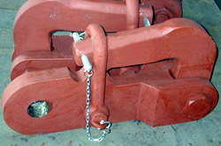 Pelican Hooks can be used to secure anchor chains on deck Pelican Hooks can be used to secure anchor chains on deck