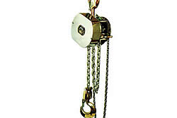 Stainless steel hook suspension chain hoists can be supplied with a special braking system for subsea operations Stainless steel hook suspension chain hoists can be supplied with a special braking system for subsea operations